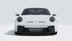 Exterior view of 911 GT3 showing the front of the car