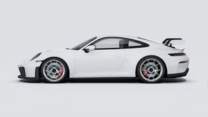 Exterior view of 911 GT3 showing the left side of the car