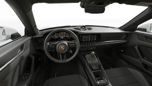 Interior view showing the steering wheel and dashboard of 911 GT3 with Touring Package