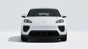Exterior view of Macan 4 Electric showing the front of the car