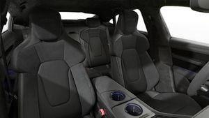 Interior view showing the front seats of Taycan GTS