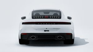 Exterior view of 911 Carrera 4S showing the rear of the car