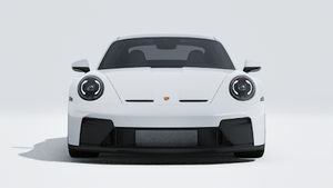 Exterior view of 911 GT3 with Touring Package showing the front of the car