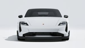 Exterior view of Taycan Turbo GT showing the front of the car