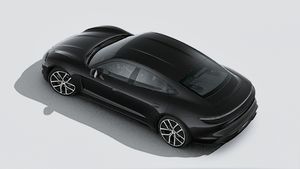 Exterior view of Taycan Black Edition seen from above