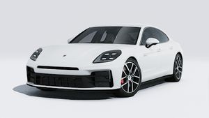 Exterior view of Panamera 4S E-Hybrid showing the front and left side of the car
