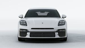 Exterior view of Panamera Turbo E-Hybrid showing the front of the car