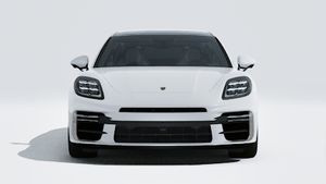 Exterior view of Panamera Turbo S E-Hybrid Executive showing the front of the car