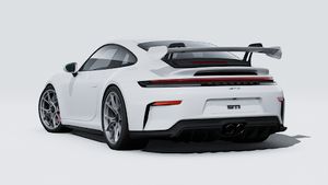 Außenansicht von 911 GT3 mit der Rückseite und der linken Seite des Fahrzeugs