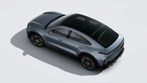 Außenansicht von Cayenne Turbo Coupé Electric von oben gesehen