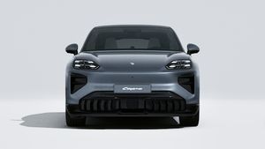 Außenansicht von Cayenne Turbo Coupé Electric mit Blick auf die Vorderseite des Fahrzeugs