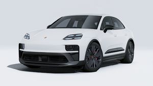 Außenansicht von Macan GTS mit der Vorderseite und der linken Seite des Fahrzeugs