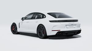 Außenansicht von Panamera GTS mit der Rückseite und der linken Seite des Fahrzeugs