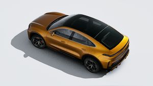 Eksteriørbillede af Cayenne Turbo Coupé Electric set fra oven