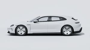 Eksteriørbillede af Taycan Sport Turismo der viser venstre side af bilen