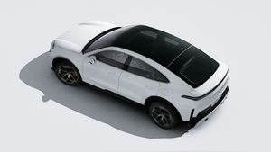 Vista exterior de Cayenne Turbo Coupé Electric vista desde arriba