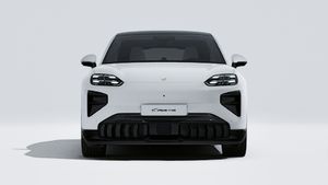 Vista exterior de Cayenne Turbo Coupé Electric mostrando la parte delantera del coche