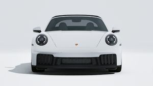 Vista exterior de 911 Targa 4 GTS mostrando la parte delantera del coche