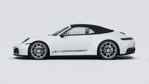 911 Carrera T Cabriolet välisvaade, auto vasakpoolne külg.