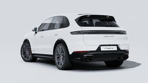 Exterior view of Cayenne GTS showing the back and left side of the car
