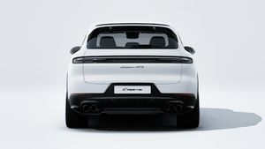 Exterior view of Cayenne GTS showing the rear of the car
