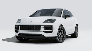 Exterior view of Cayenne Coupé Black Edition showing the front and left side of the car