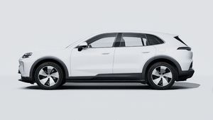 Exterior view of Cayenne Electric showing the left side of the car
