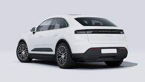 Exterior view of Macan 4S showing the back and left side of the car