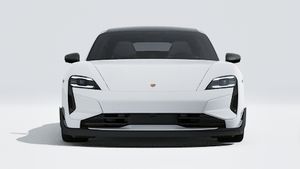 Exterior view of Taycan Turbo GT showing the front of the car