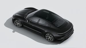 Exterior view of Taycan 4 Black Edition seen from above