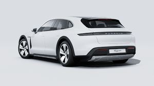 Exterior view of Taycan 4S Cross Turismo showing the back and left side of the car