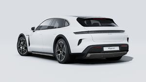 Exterior view of Taycan Turbo Cross Turismo showing the back and left side of the car