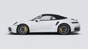 Vista exterior de 911 Turbo S Cabriolet mostrando el lado izquierdo del vehículo