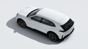 Ulkonäkymä Cayenne Turbo Electric ylhäältä katsottuna