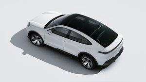 Ulkonäkymä Cayenne Coupé Electric ylhäältä katsottuna