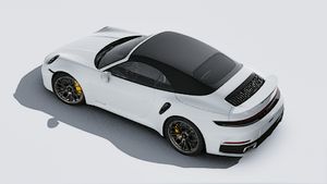 Vue extérieure de 911 Turbo S Cabriolet vue d'en haut