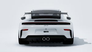 Vue extérieure de 911 GT3 montrant l'arrière de la voiture