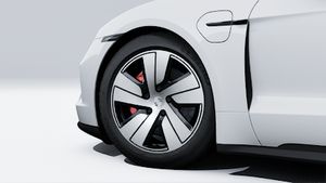 Vue extérieure du Taycan 4S Sport Turismo.
