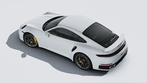 Exterior view of 911 Turbo S seen from above