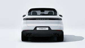 Exterior view of Cayenne S showing the rear of the car