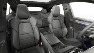 Interior view showing the front seats of Cayenne S Coupé Electric
