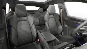 Interior view showing the front seats of Cayenne Turbo Coupé Electric