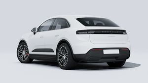 Exterior view of Macan 4S showing the back and left side of the car