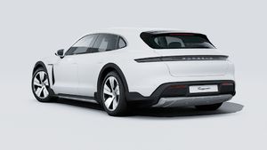 Exterior view of Taycan 4S Cross Turismo showing the back and left side of the car