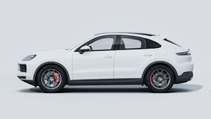 Vue extérieure de Cayenne S E-Hybrid Coupé montrant le côté gauche de la voiture