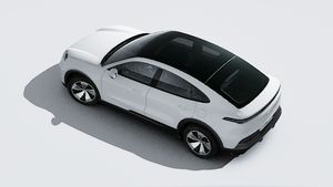 Vue extérieure de Cayenne Coupé Electric vue d'en haut