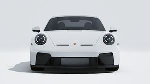 Εξωτερική όψη του 911 GT3 with Touring Package που δείχνει το μπροστινό μέρος του αυτοκινήτου