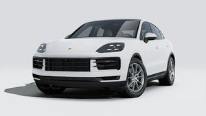 Εξωτερική όψη του Cayenne Coupé που δείχνει το μπροστινό μέρος και την αριστερή πλευρά του αυτοκινήτου
