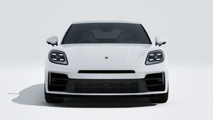 Εξωτερική όψη του Panamera 4 E-Hybrid που δείχνει το μπροστινό μέρος του αυτοκινήτου