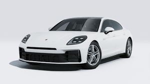 Εξωτερική όψη του Panamera 4 E-Hybrid Executive που δείχνει το μπροστινό μέρος και την αριστερή πλευρά του αυτοκινήτου